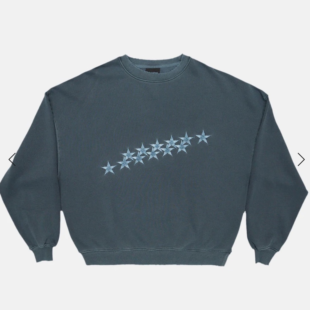 STARS CREWNECK SLATE BLUE